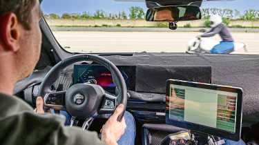 Holger Priess driving the BMW X3 prototype
